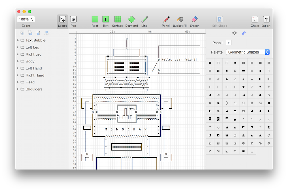 A screenshot of Monodraw